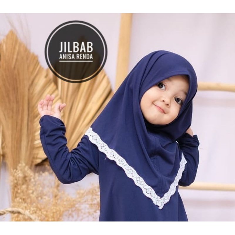 Jilbab Anak Bayi Anisa Renda Usia 0-3 th all size Premium/Hijab baby