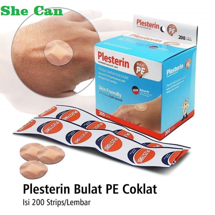 Plesterin coklat(BULAT) PE dan transparan WP Plester Luka Anti Air