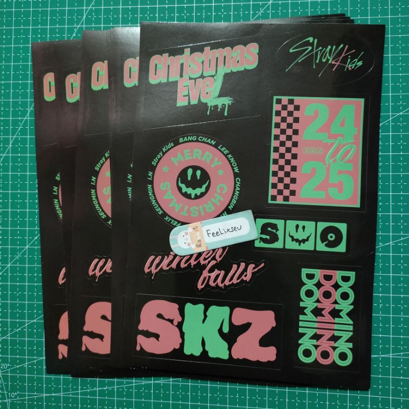 [READY STOCK] Sticker CHRISTMAS EVEL Stray Kids Bang Chan Lee Know Changbin Hyunjin Han Felix Seungm