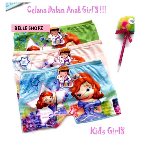 CD Boxer Anak Perempuan Happy Girl  / Boxer Anak / Boxer Karakter / Celana Boxer Anak