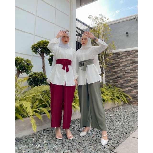 NADHIFA SET AG // ONESET WANITA TERBARU // SET CELANA ATASAN UNDANGAN PESTA
