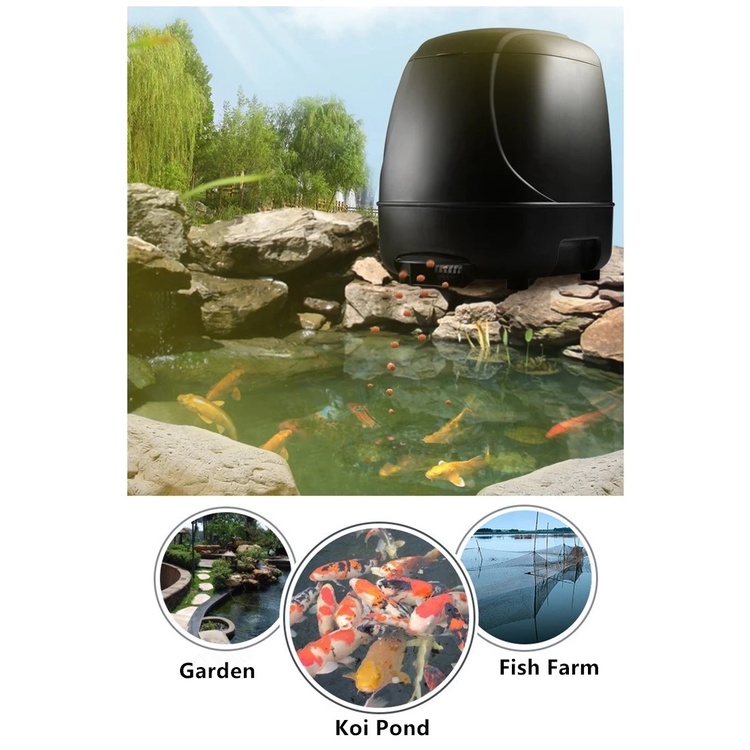 LONDA L87 Automatic Fish Pond Feeder 10L Alat Otomatis Kasih Makan Ikan .wpsku