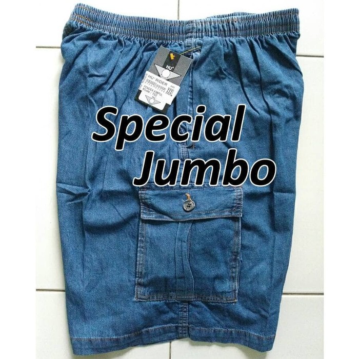  Celana  Kolor Pendek  Jumbo Jeans Karet Pria Wanita  HR 701 