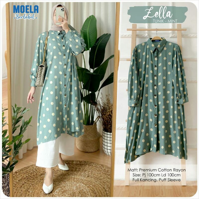 ZELLA TUNIK BY MOELA BERLABEL/TUNIK BUSUI PREMIUM
