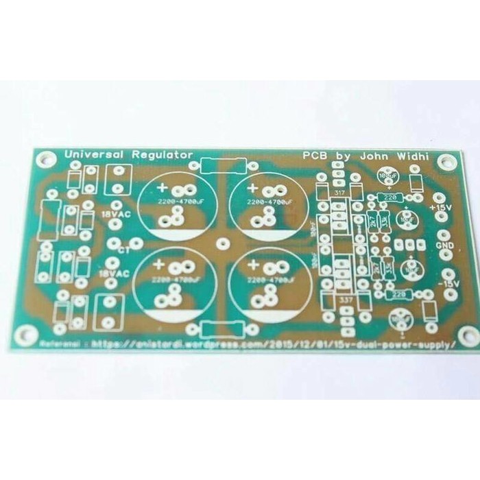 Jual PCB Power Supply LM317 337 7815 7915 (Universal Regulator