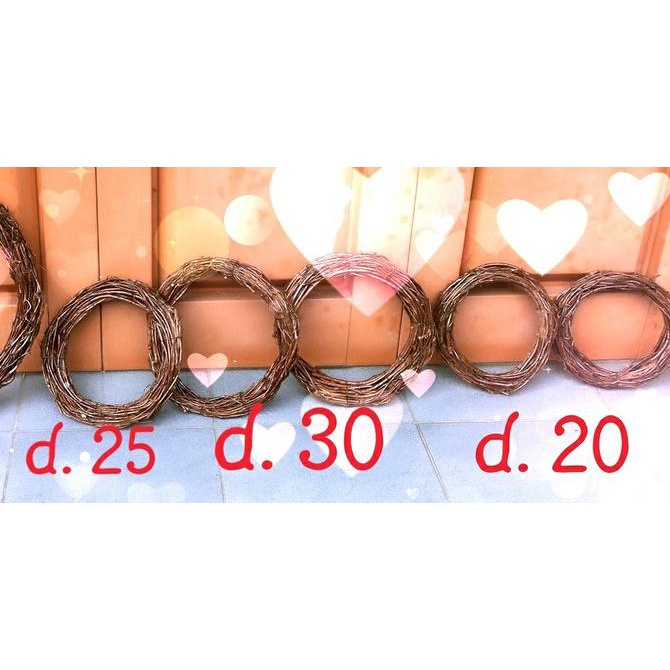 D.30 Ranting Lingkaran/Wreath Twig/Ranting Lilit/Dekor Rustic