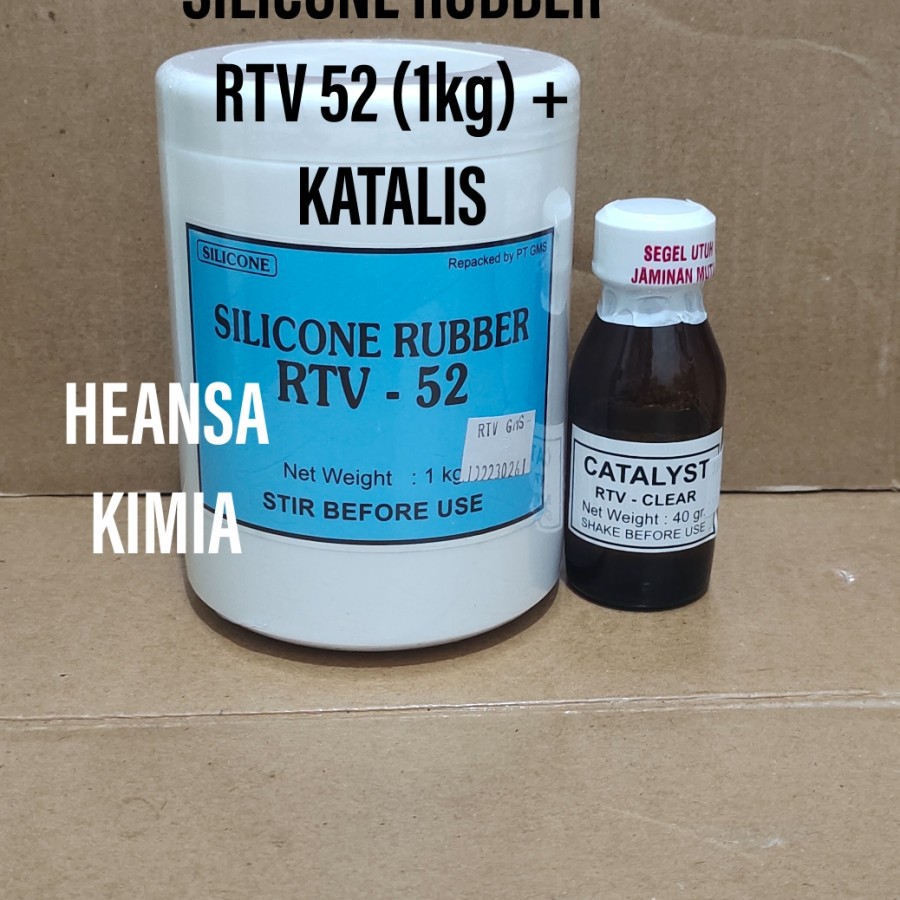 Silicone Silicon Rubber RTV 52 + katalis (1kg)