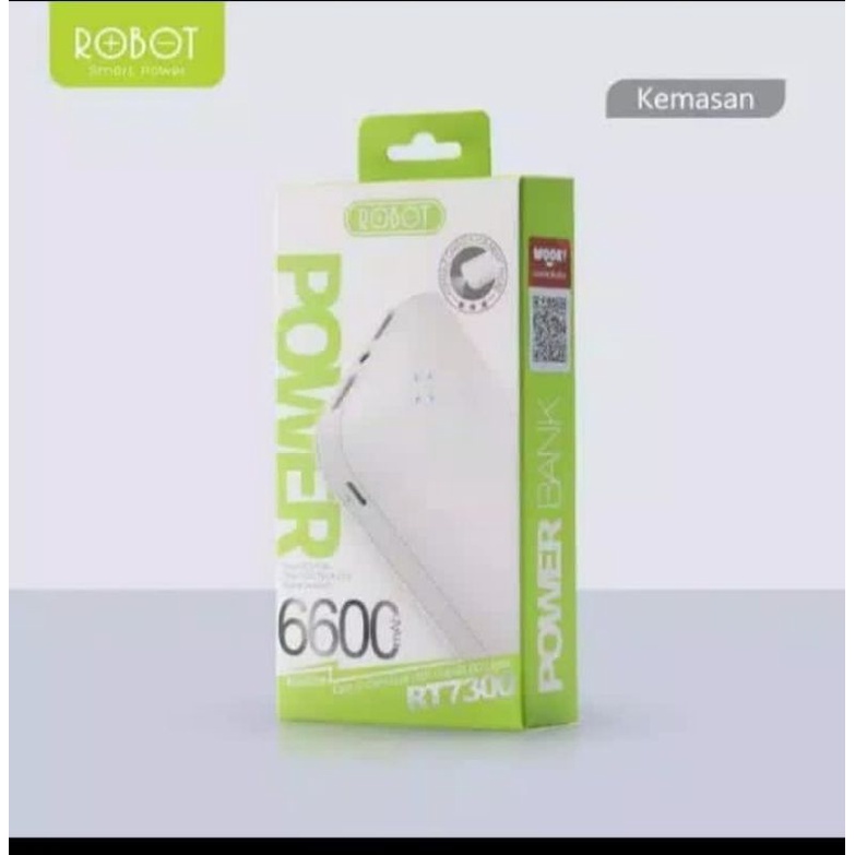 POWER BANK ROBOT RT 7300 6600MAH ORIGINAL