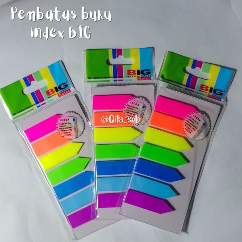 

Pembatas Buku Index BIG 25 pcs × 7 warna(175 pcs)