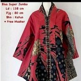 Blus super jumbo batik solo ld 》135cm big size