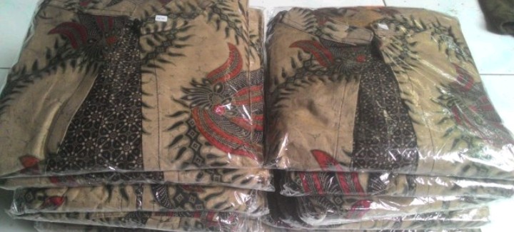 Gamis Batik Katun Gamis Batik Wanita Gamis Batik Pekalongan Gamis Batik Sogan Coklatan M L Xl