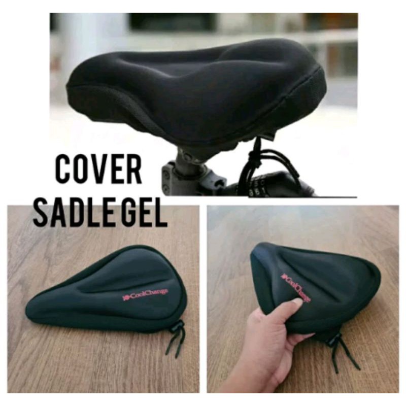 Cover sadel gel sepeda silicone gel empuk tebal sarung bungkus pembungkus saddle jok SELI MTB