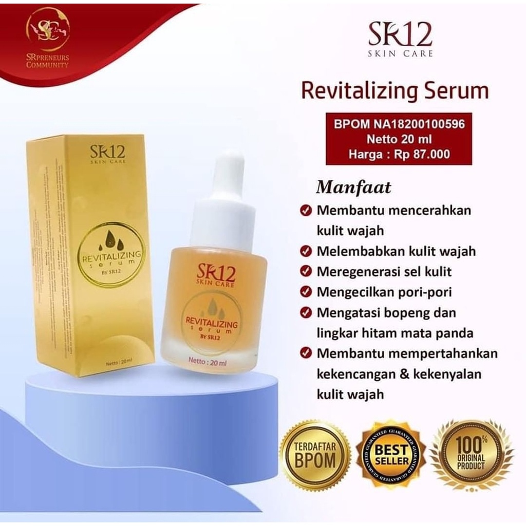 SR12 Revitalizing Serum - Serum Anti Aging - Serum Anti Kerut - Serum Anti Kerutan Wajah - Serum Anti Kerutan dan Garis Halus - Serum Anti Kerutan