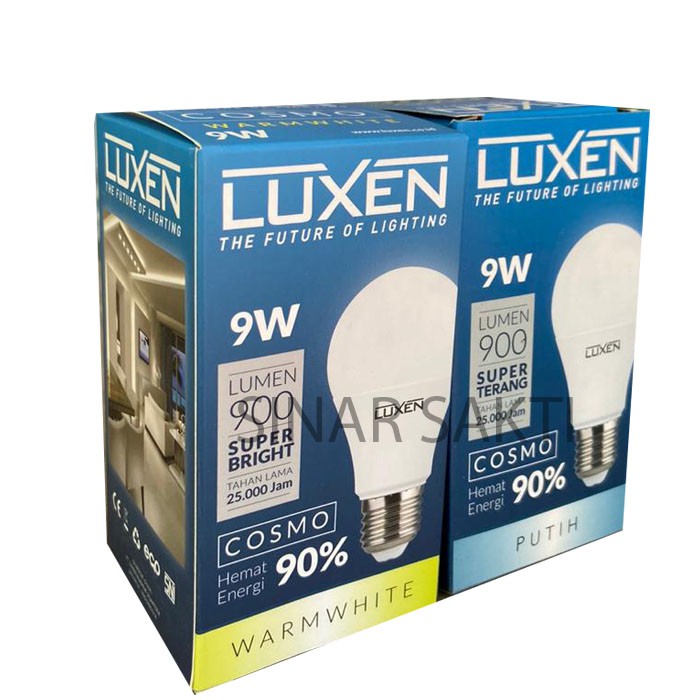 Luxen Lampu Led Bulb 9w 9 Watt 9 W 9Watt 9W Lampu Garansi 1 Tahun