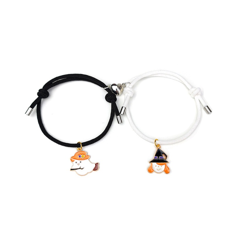 Zzz 2PCS Gelang Tali Kepang Adjustable Dengan Magnet Untuk Pasangan / Pria / Wanita