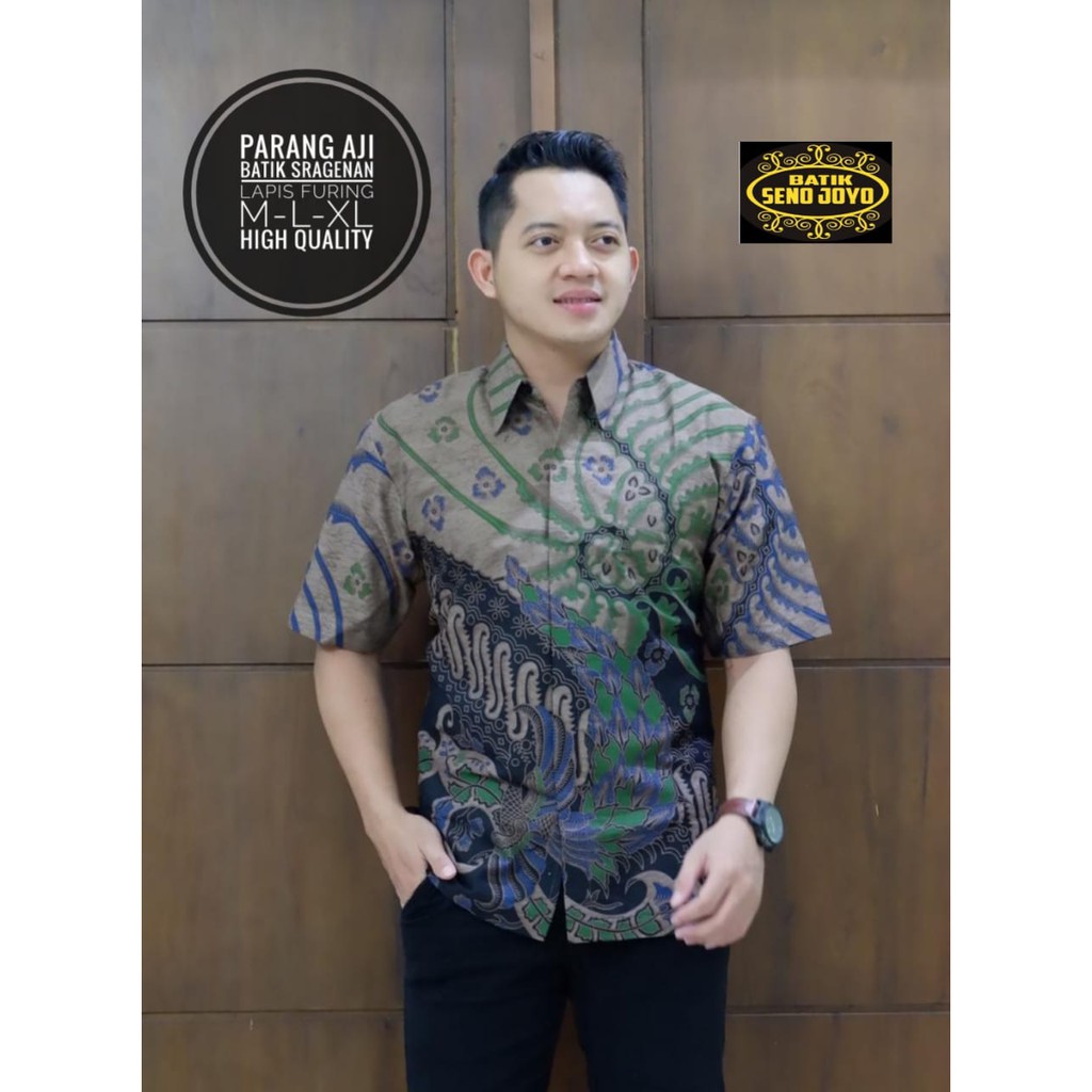 PARANG IJO BAJU kemeja batik pria lengan panjang terbaru ORIGINAL lengan panjang modern PREMIUM