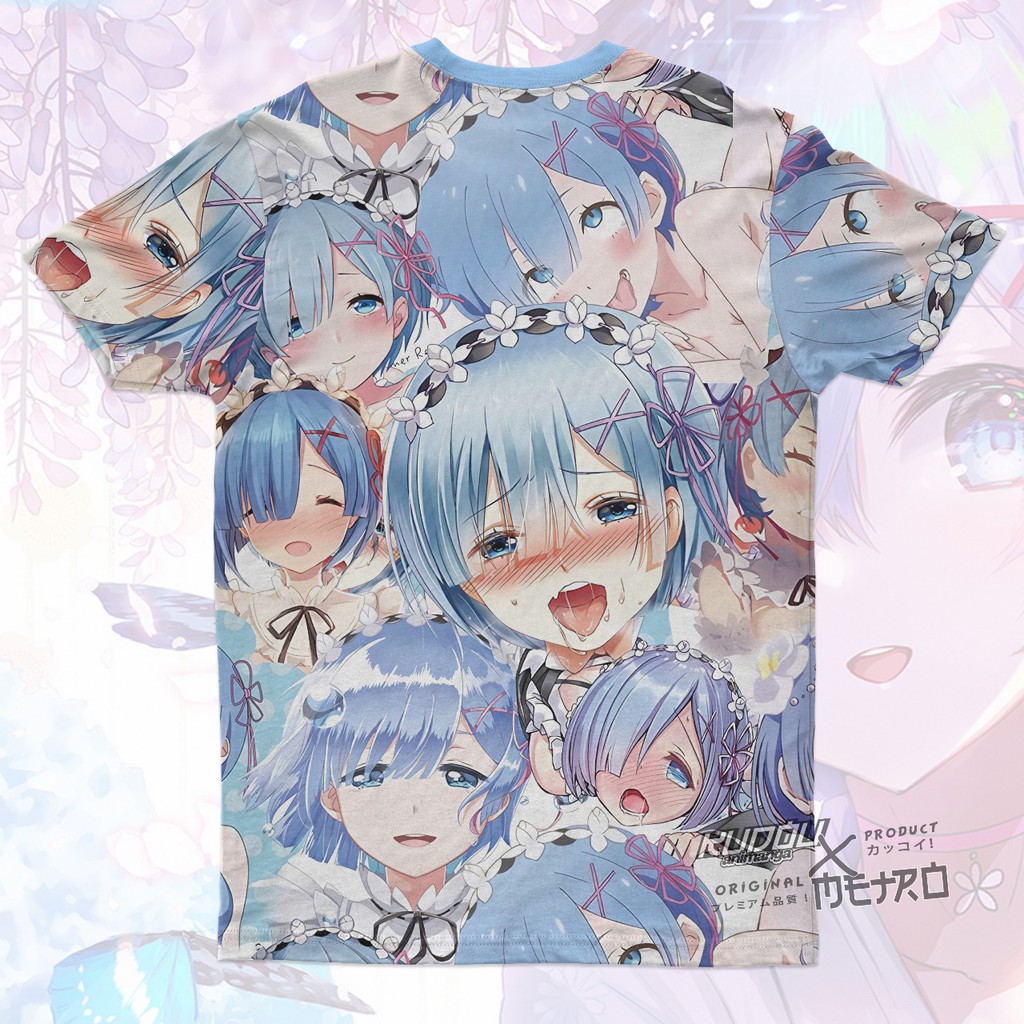 Tshirt Ahegao Rem Anime Manga Re Zero Dryfit Premium