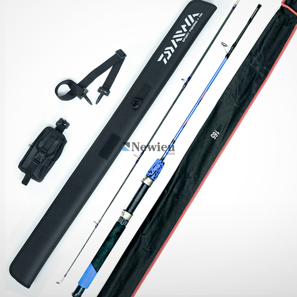 Paket Joran Fiber Solid Ukuran 160 180 Cm Tas Pancing Hardcase Pedang 100 Cm Joran Casting Spinning Galatama Kekuatan 17-20 Lb