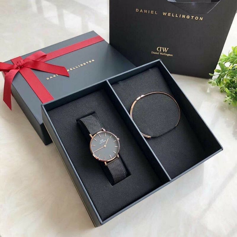 Daniel Wellington Paket Giftset Jam+Gelang Petite Ashfield Original 100%