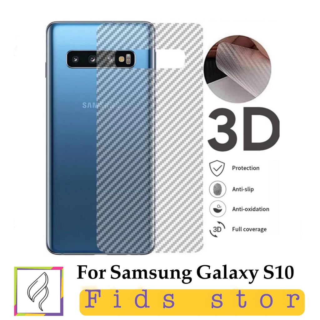 PROMO Garskin Carbon SAMSUNG S10 | Samsung S10+ | Samsung S10e Anti Gores Pelindung Belakang HP