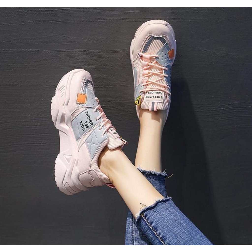 [TERLARIS]Sepatu Cewek Import Original/Sepatu Wanita Sneakers Import Korea Tinggi/236/Sepatu Wanita 