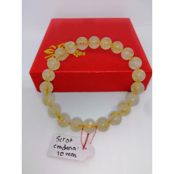 GELANG WANITA BATU ASLI ALAM KECUBUNG RAMBUT EMAS / RAMBUT SEDANE