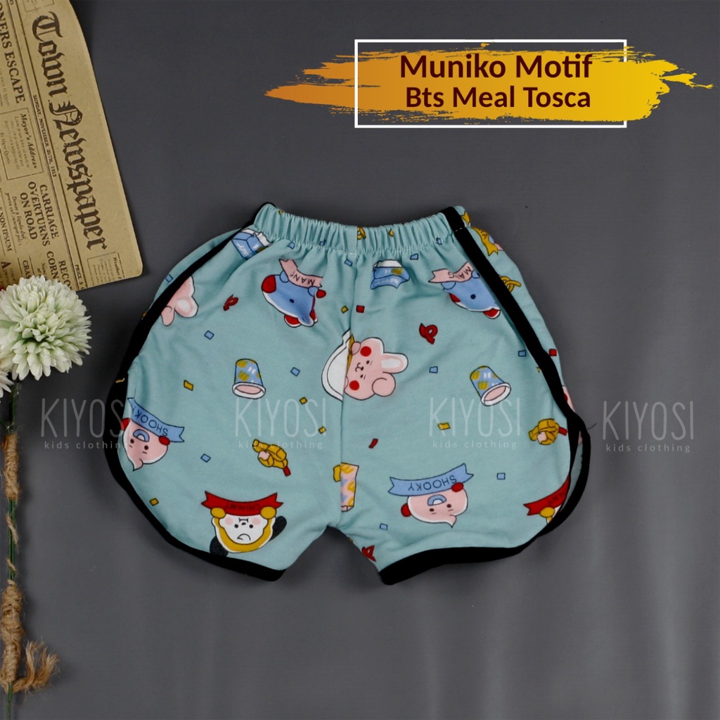 KIYOSI Celana Pendek Anak Muniko Babyterry / Hotpants Anak Muniko / Celana Anak Perempuan Motif 1-5th