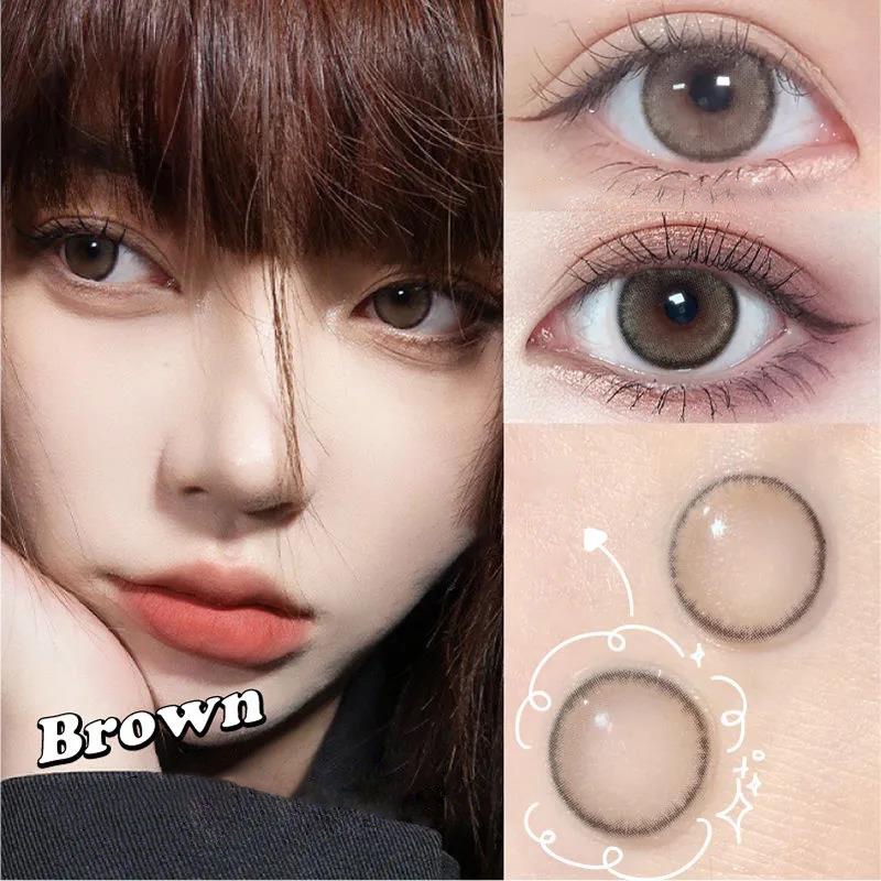 （COD）soflen minus（0.00-4.50）1 Pasang Lensa Kontak Warna Diameter 14-14.5MM Lensa Kontak Tahunan soflen mata soflens softlens soplen murah