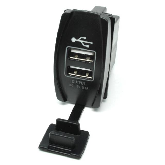 YCCPAUTO USB Charger Motor 2 Port DC 12-24V - CJ-L040 - Black