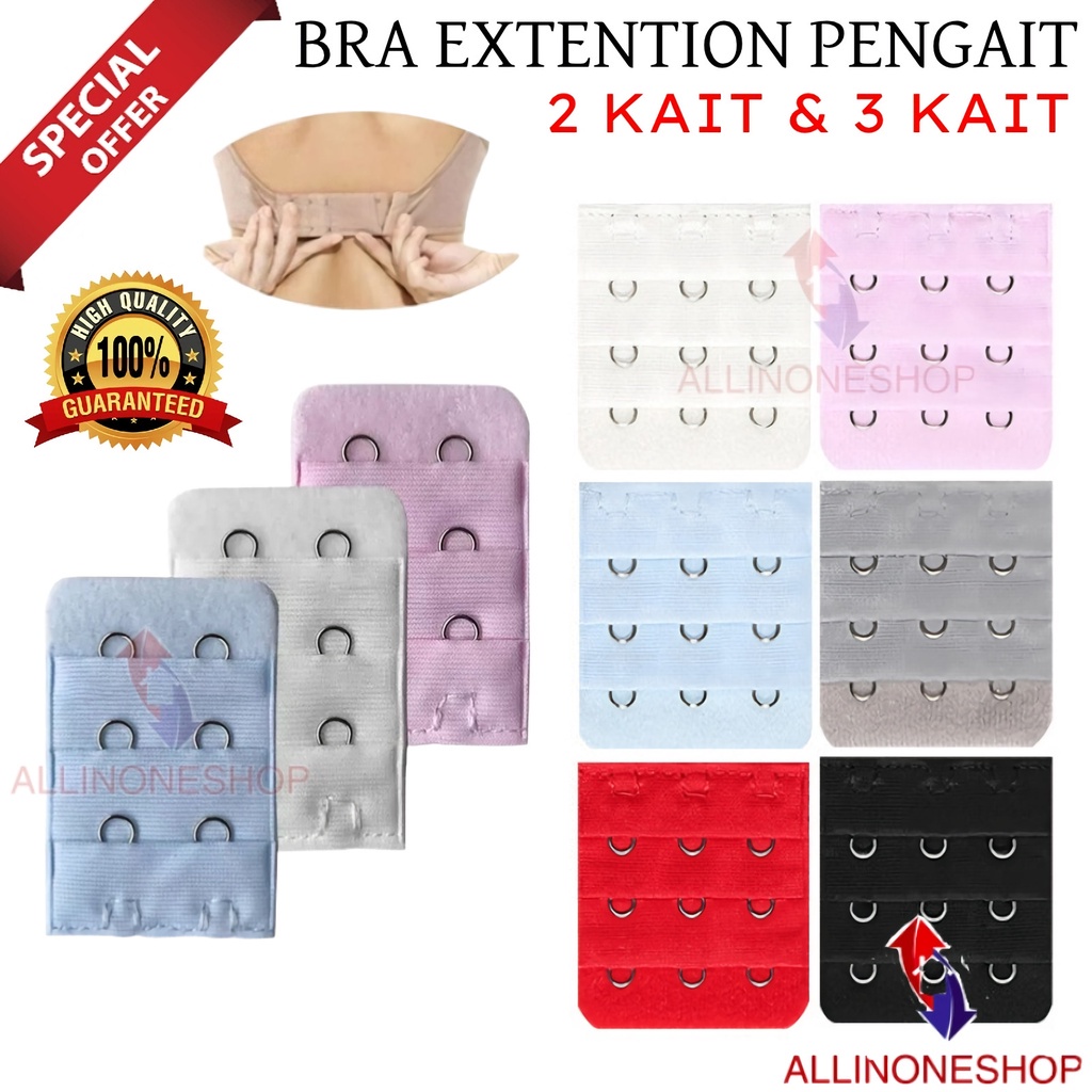 BRA EXTENSION PENGAIT TALI BH SAMBUNGAN BRA KAIT 2 3 AKSESORIS BRA EXTENDER / PENGAIT TALI BH TAMBAHAN / PENGAIT TALI BH 2 BARIS / PENGAIT TALI BH 3 BARIS