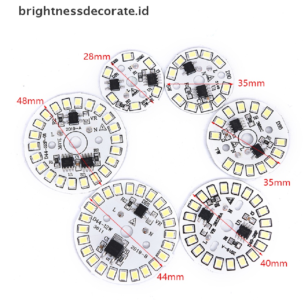 (Birth) Plat Modul Lampu Bohlam Led Smd Bentuk Bulat