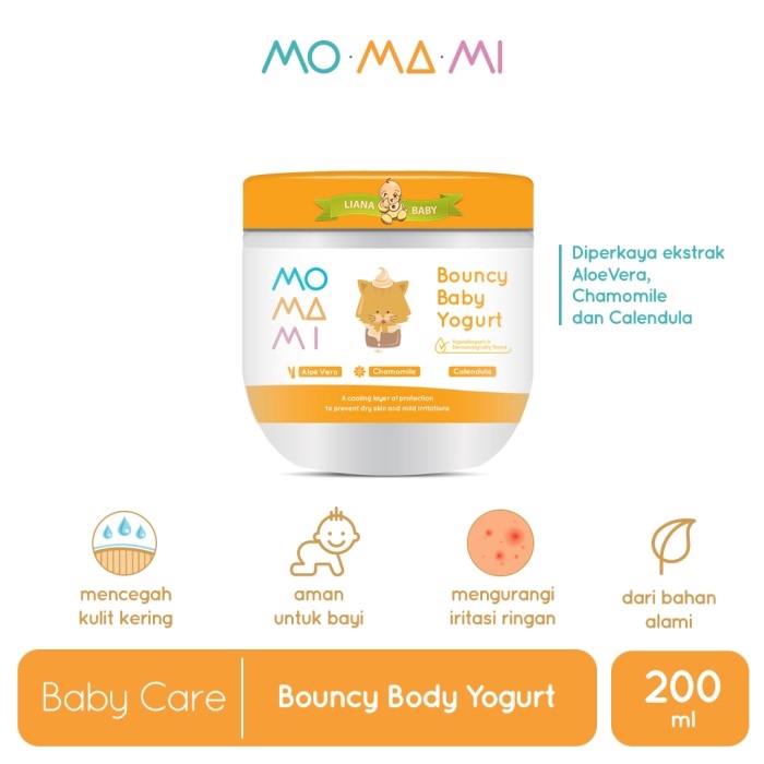 PERA499 BODY LOTION BAYI MOMAMI BOUNCY BABY YOGURT 200 ML exp 09 2024