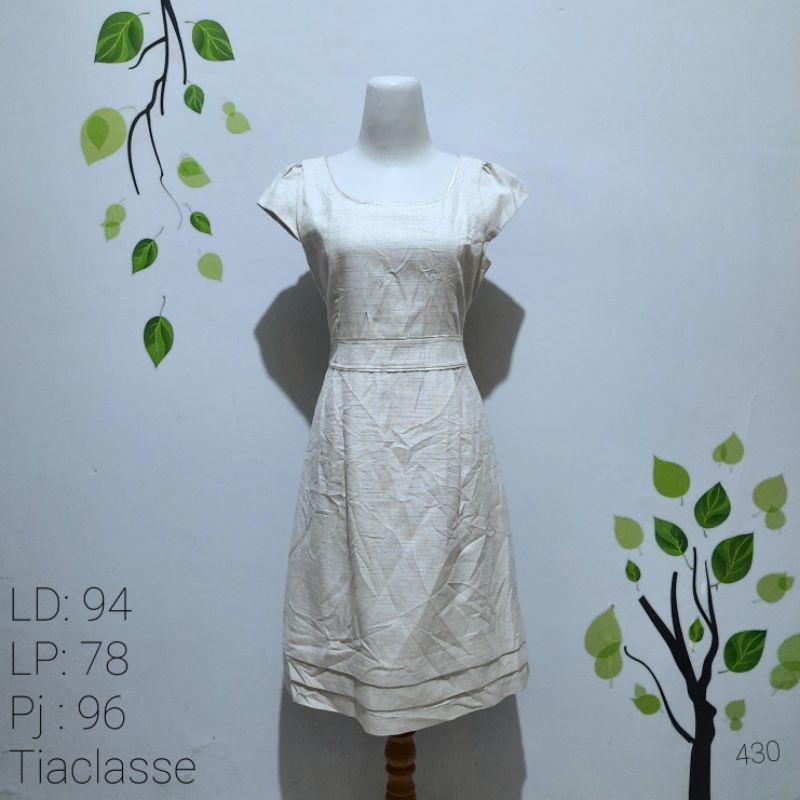 Preloved dress formal lengan pendek