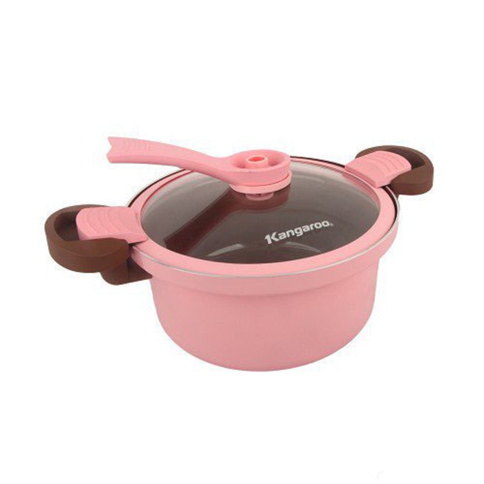 Kangaroo Pressure Cooker KG-165S Presto 20cm Tutup Kaca - Pink