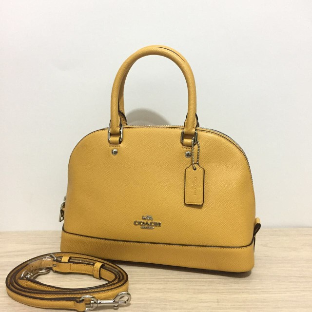 Coach Mini Sierra Mustard Leather. Tas Coach Original