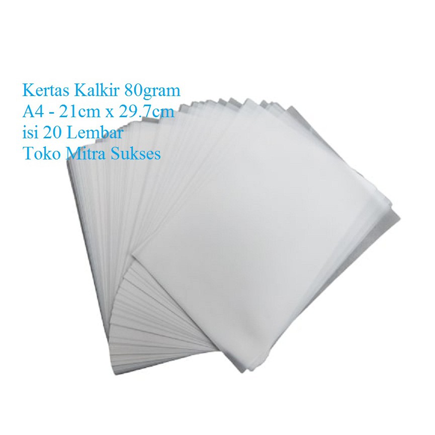

Kertas Kalkir A4 80gram isi 20 lembar