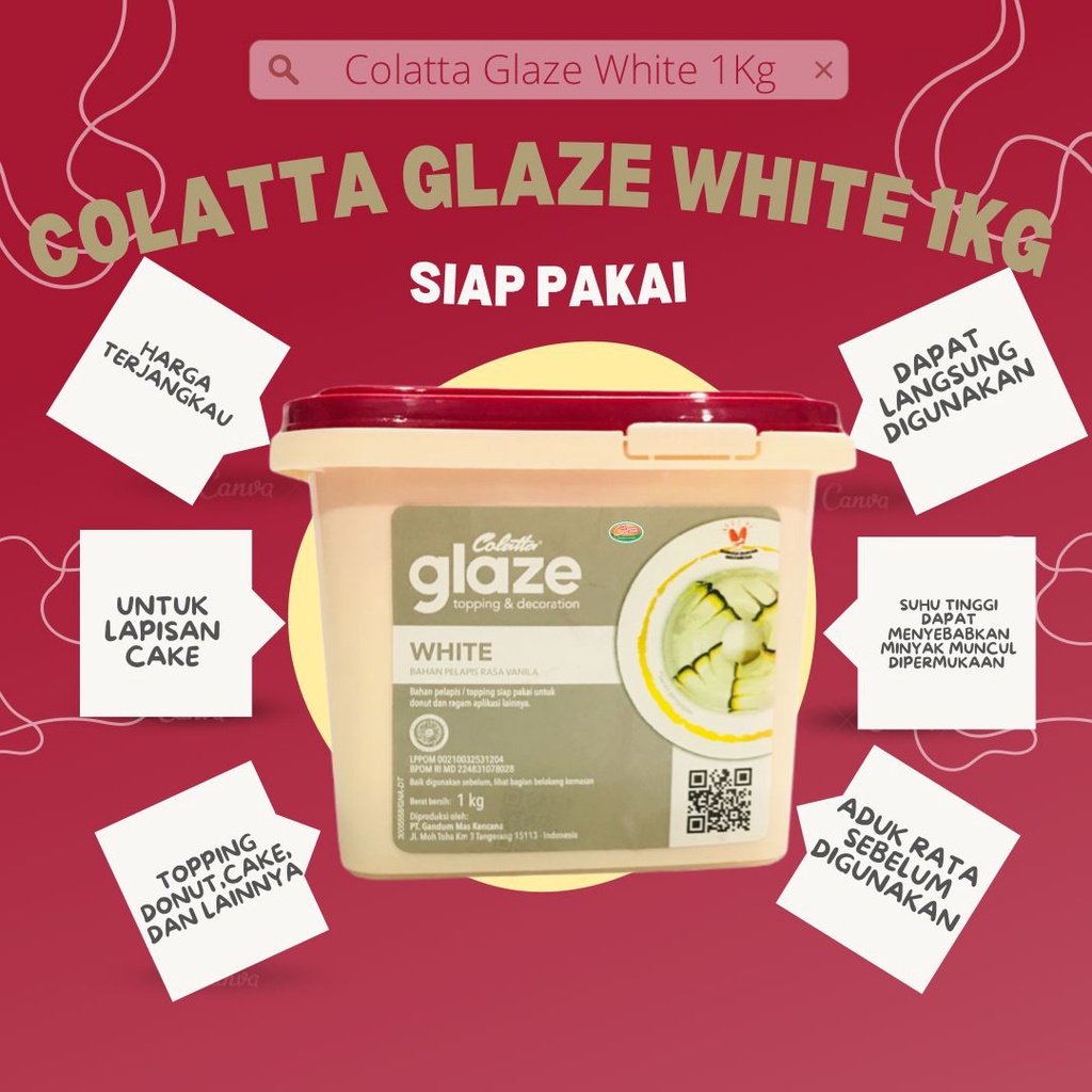 

colatta white Glaze 1 kg