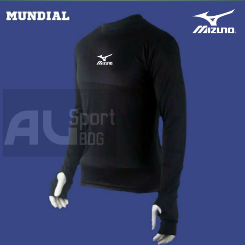 manset olahraga atasan pria manset lengan panjang warna hitam ukuran jumbo