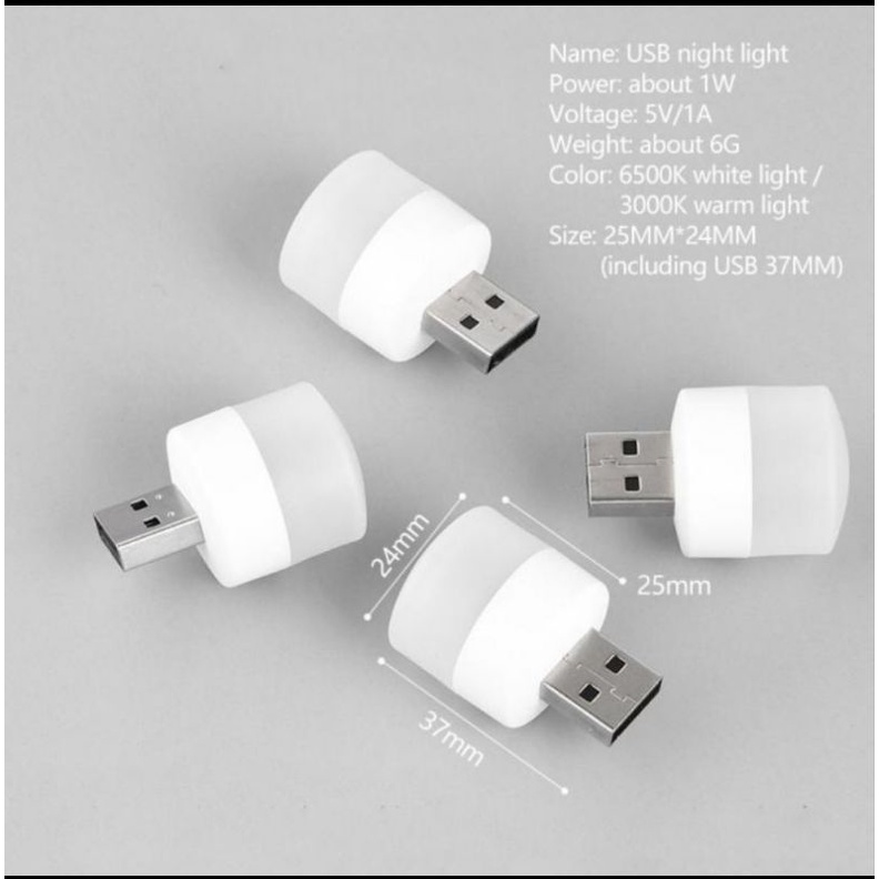 lampu mini USB portable lampu tidur travel mini emergecy