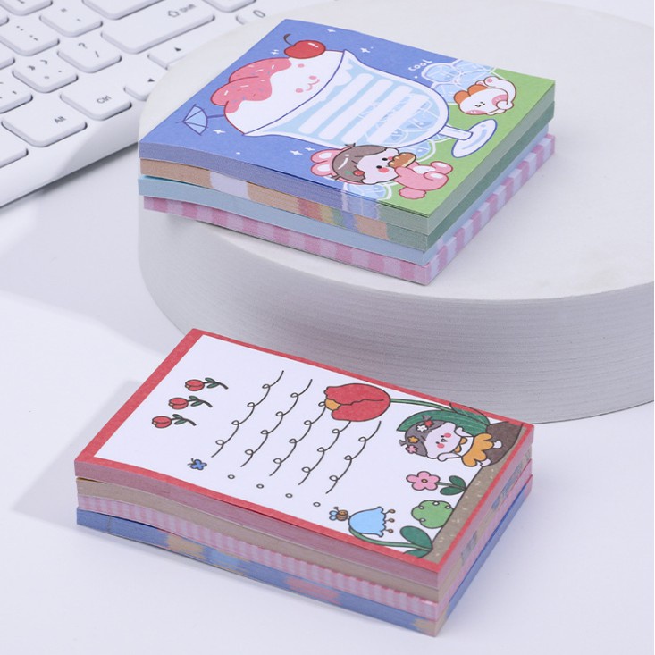 Cartoon  Stationery Cute Girl Memo Pad Office Message School Supplies Kawaii Sticky Note