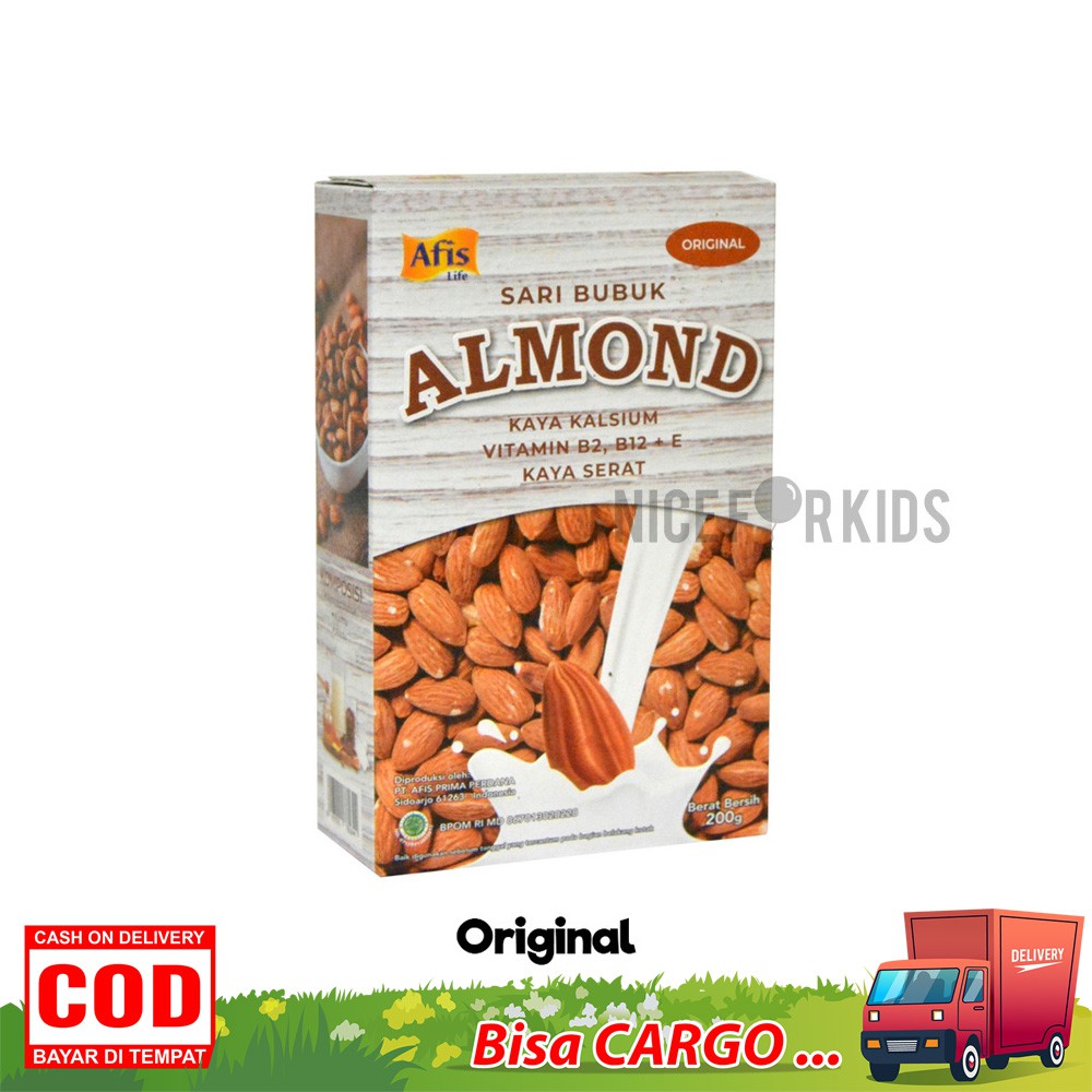 Afis Sari Bubuk Almond Aneka Rasa 200 Gram / Almond Drink Susu Almond untuk Semua Usia