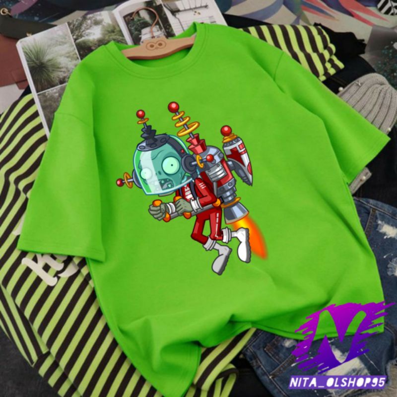 baju anak planst vs zombie kaos anak zombie karakter game plants vs zombies