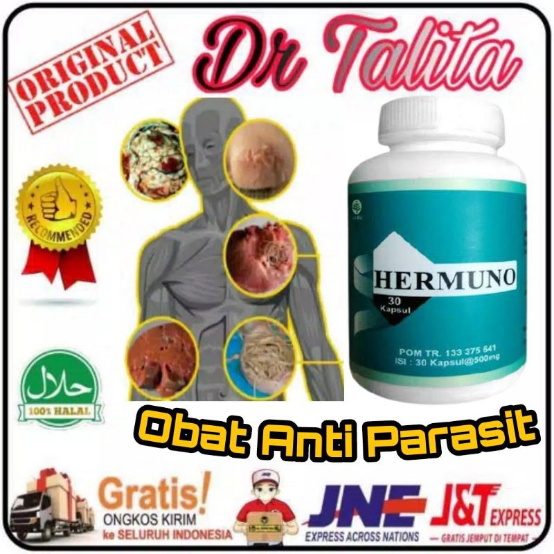 Hermuno Original Obat Herbal Anti Parasit Di Dalam Tubuh (30 Kapsul)