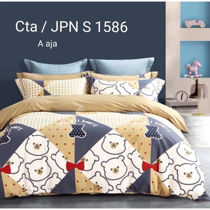 Bedcover Set + Sprei Motif snoopy mix panda size 160x200x25