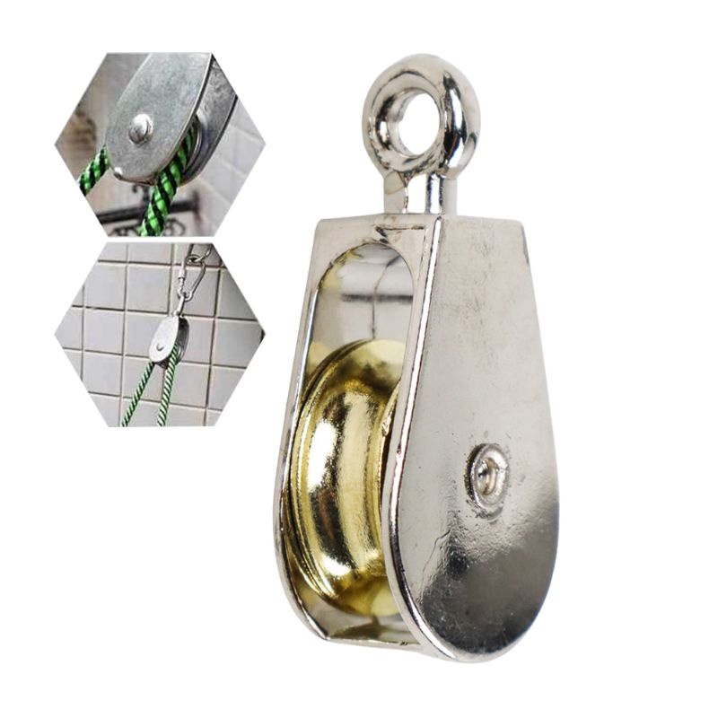 Katrol Mini Serbaguna Swivel Pulley Stainless Steel Single Wheel 52 mm