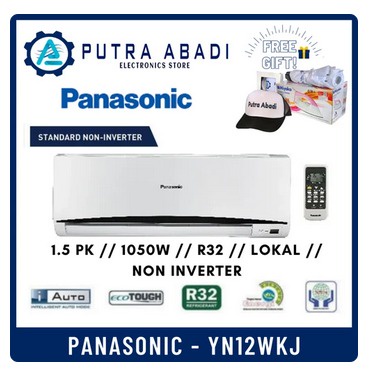 AC SPLIT PANASONIC 1.5 PK 1.5PK R32 STANDAR NON INVERTER - YN12WKJ