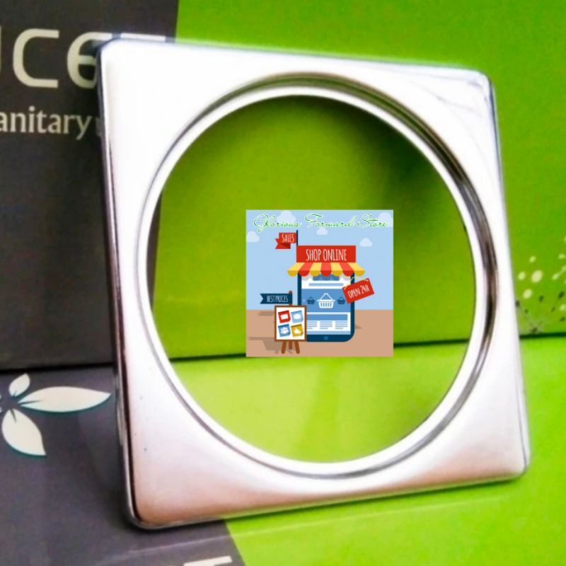 PLAT PERSEGI FLOOR DRAIN STAINLESS STEEL SUS 304 TEBAL