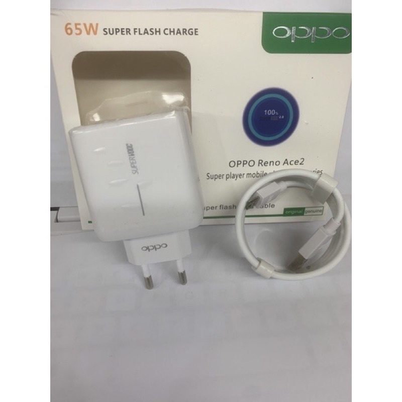 Charger super vooc oppo reno ace 2 65W original Fast charging