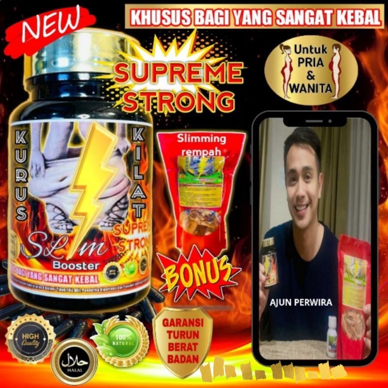 KURUS KILAT SLIM BOOSTER SUPREME STRONG Obat Diet Herbal Pelangsing Badan Ampuh No Herballife