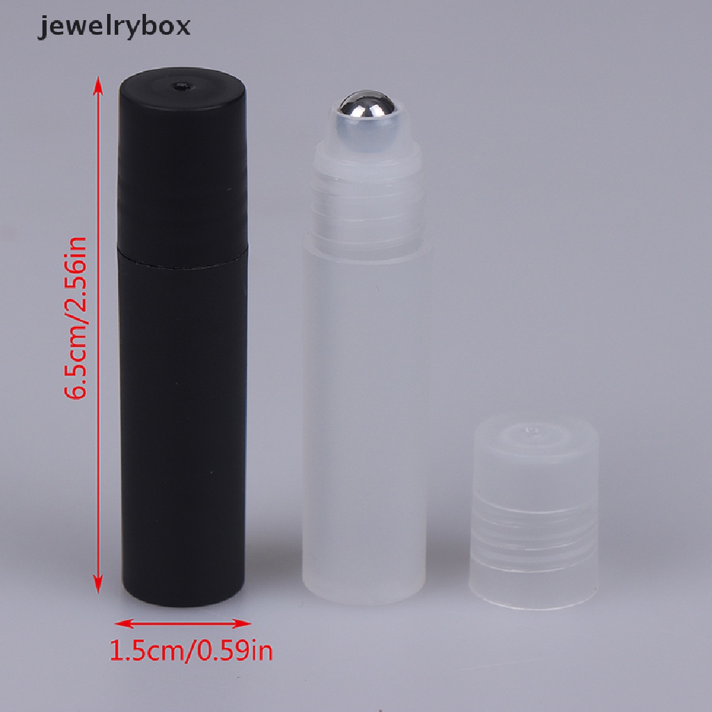 (jewelrybox) Botol Roll on Kosong Bahan Plastik + Stainless Steel Ukuran 5ml